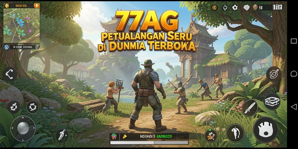 Tangkapan layar <strong>77AG</strong> menampilkan aksi seru dalam dunia terbuka.