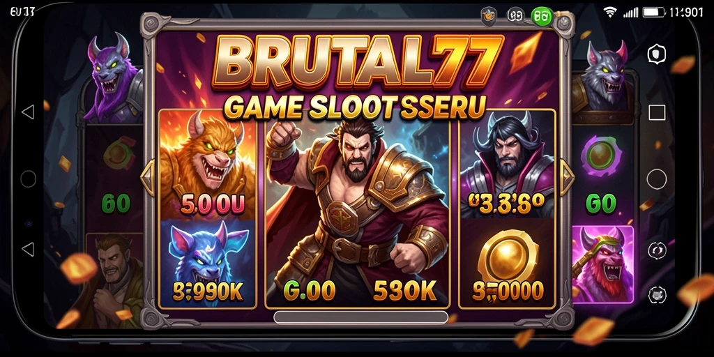 Screenshot BRUTAL77 menunjukkan keseruan gameplay slot.
