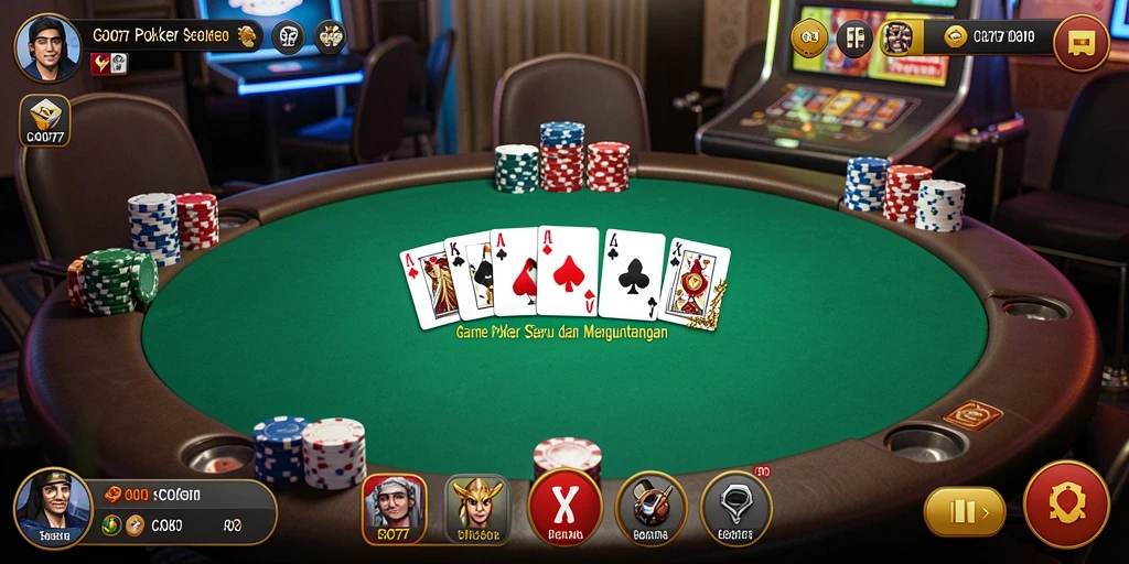 Tampilan screenshot C0077 menampilkan gameplay seru dan interaktif Poker.