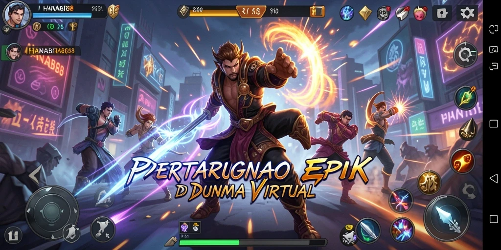 Gameplay mendebarkan dengan pertarungan karakter yang dinamis.