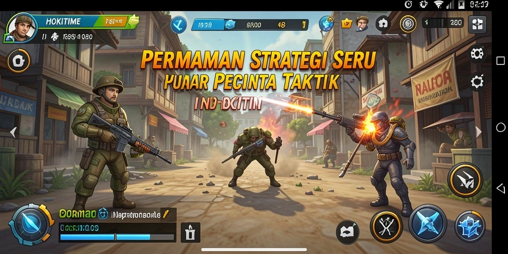 Tampilan gameplay seru dari HOKITIME dengan strategi yang menggugah pemikiran.
