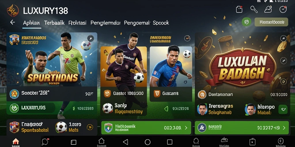 Tampilan gameplay Sportsbook LUXURY138 yang menarik dan interaktif.