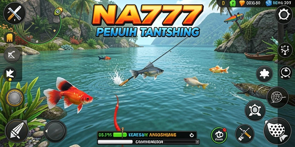 Tampilan gameplay memancing yang mendebarkan di NA777.