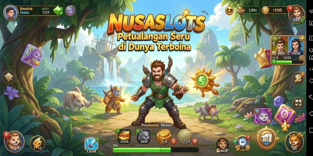 Gameplay seru NUSASLOTS dalam dunia terbuka yang luas.