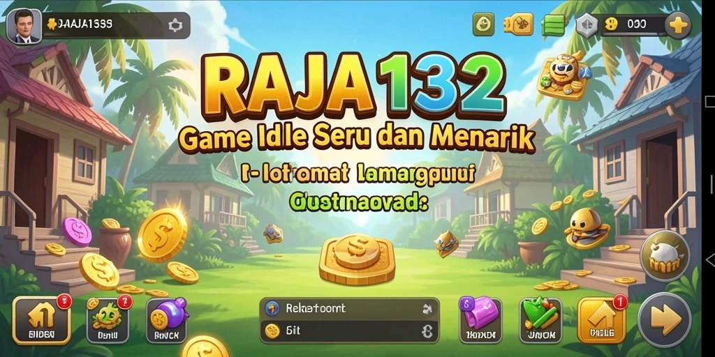 Screenshot RAJA132 menampilkan gameplay Idle yang menarik dan interaktif.