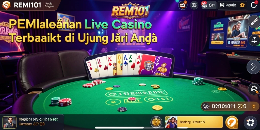 Tampilan gameplay REMI101 yang memukau dengan interaksi dealer asli.