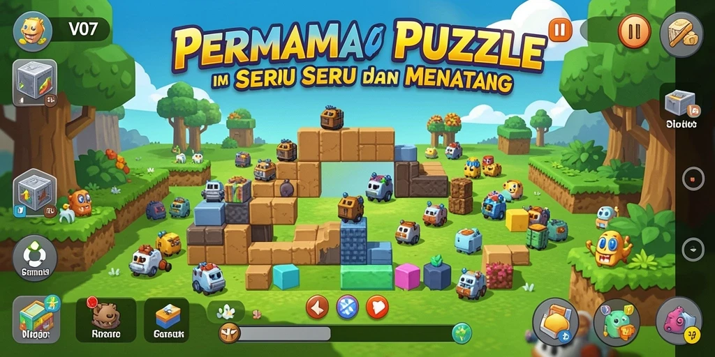 Tampilan gameplay V07 yang penuh warna dan menantang.